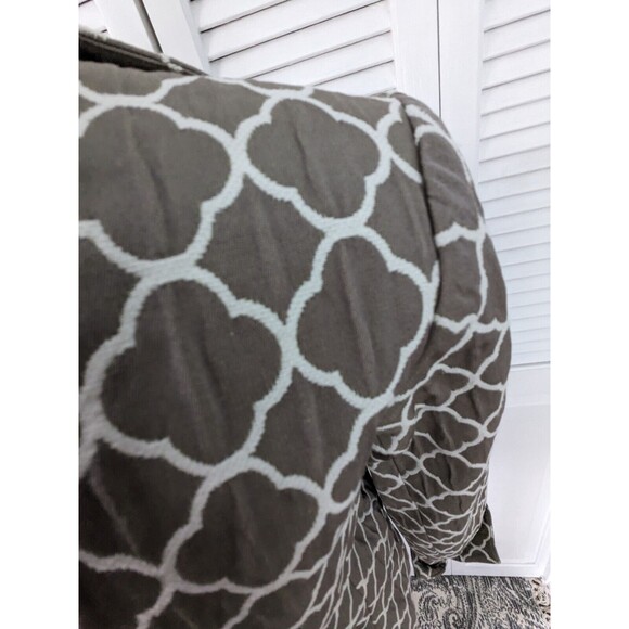 3 Sisters Jacket Coat S(4-6) Open Front Dressy USA Made Geometric Taupe Brown - Picture 11 of 15